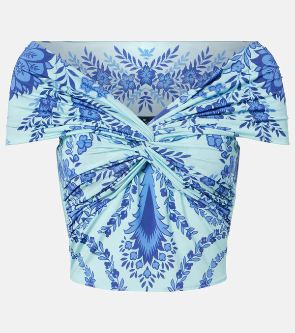  Etro Etro Printed Jersey Crop Top 