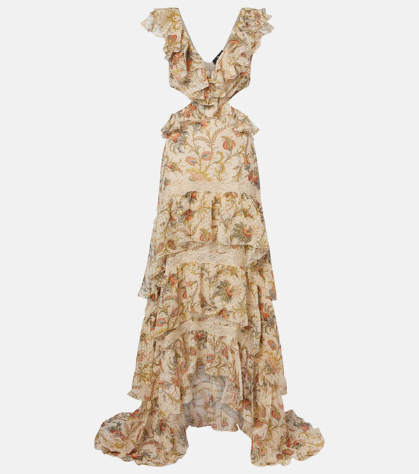  Etro Etro Printed Silk-blend Maxi Dress 