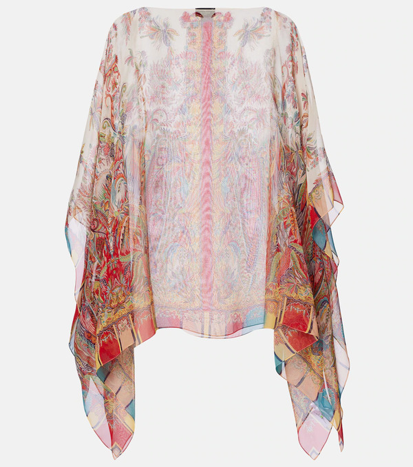 Etro Etro Printed Silk Cape 