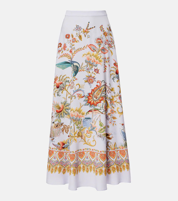  Etro Etro Printed Silk Maxi Skirt 