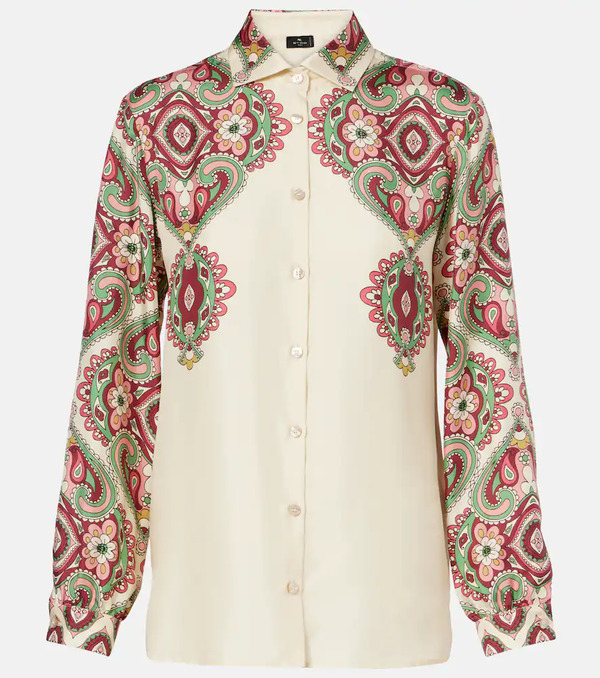  Etro Etro Printed Silk Shirt 