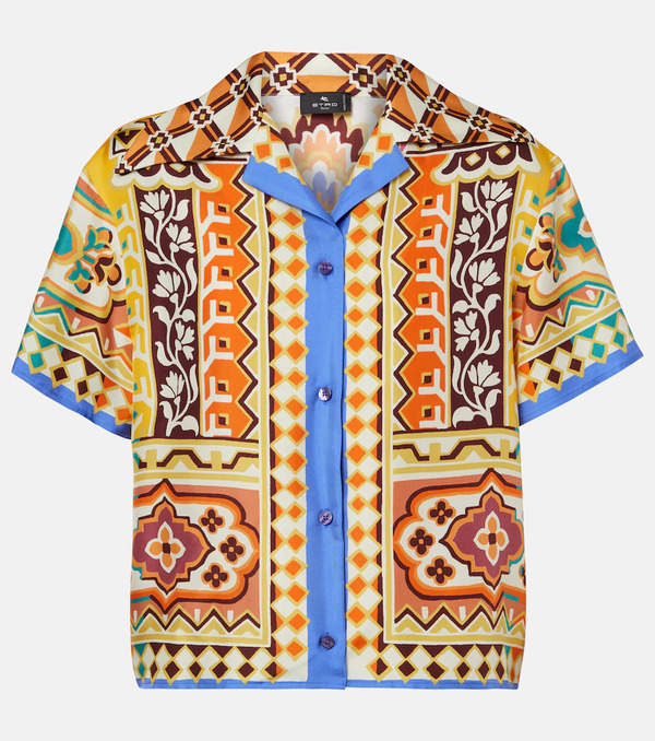  Etro Etro Printed Silk Shirt 
