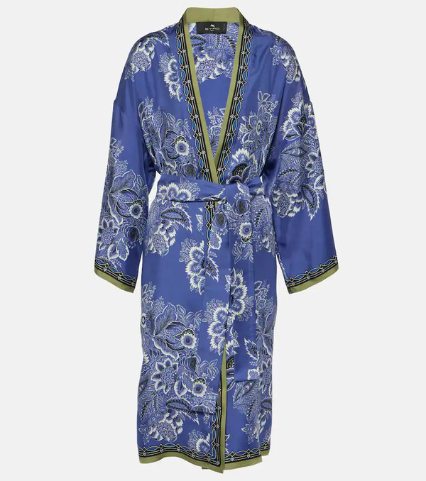  Etro Etro Printed Silk Twill Robe 