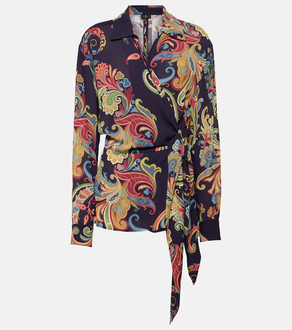  Etro Etro Printed Wrap Top 