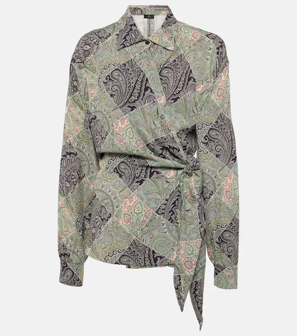  Etro Etro Printed Wrap Top 