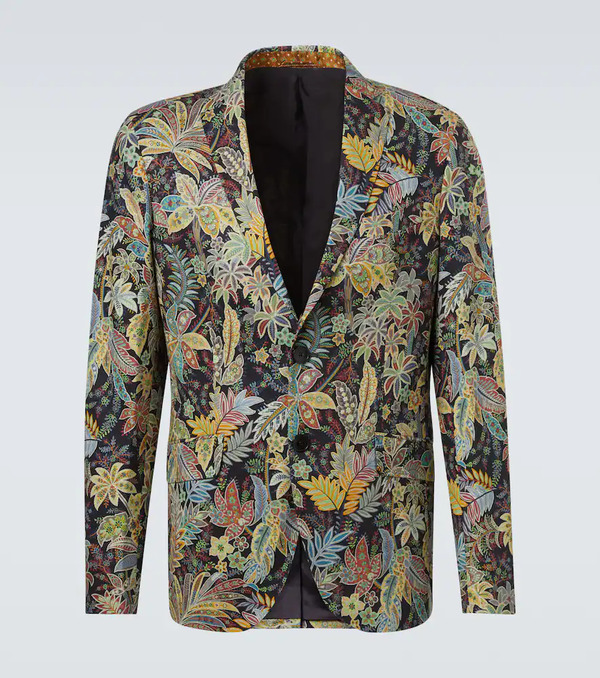  Etro Etro Roma Printed Wool-blend Blazer 