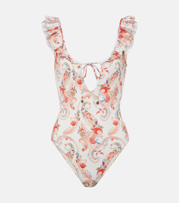  Etro Etro Ruffled Paisley Swimsuit 