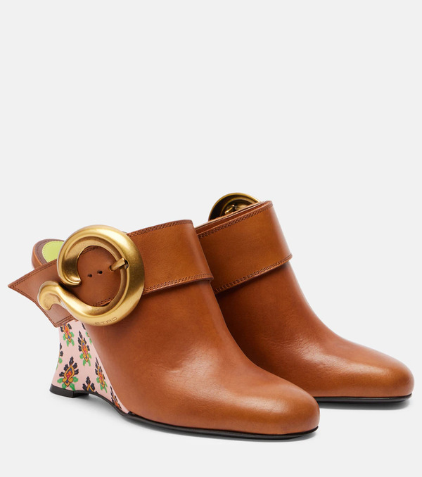  Etro Etro Sabot Leather Wedges 