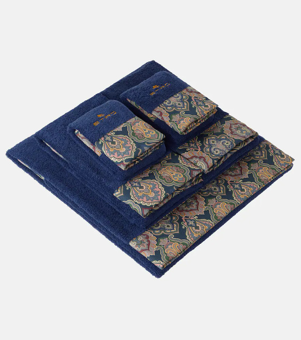  Etro Etro Set Of 5 Cotton Terry Towels 