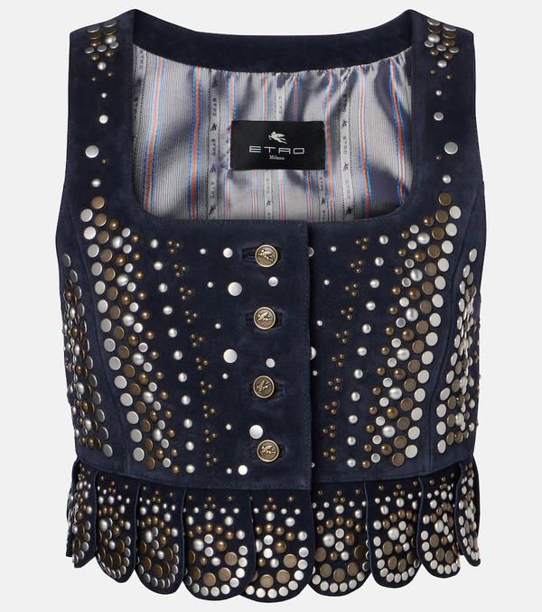  Etro Etro Studded Suede Vest 