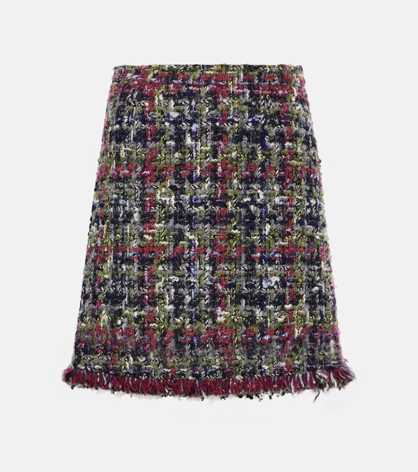  Etro Etro Wool-blend Tweed Miniskirt 