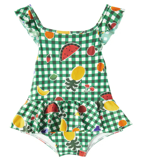  Fabula Fabula Baby Ruffled Checked Swimsuit 
