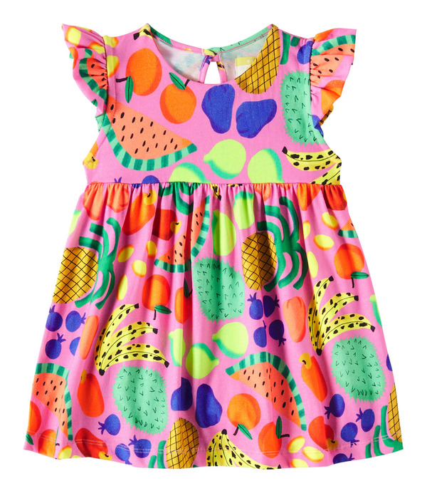  Fabula Fabula Baby Ruffled Printed Cotton Dress 
