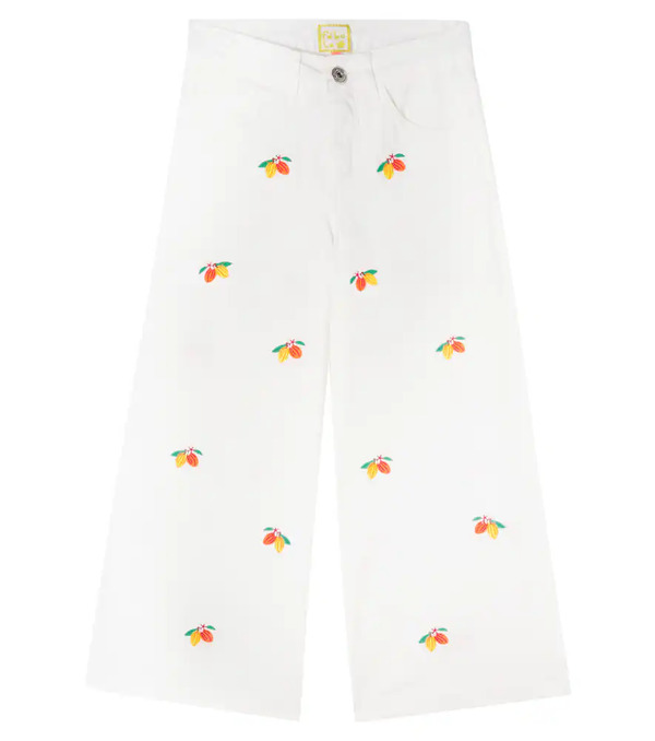  Fabula Fabula Embroidered Cotton-blend Twill Pants 