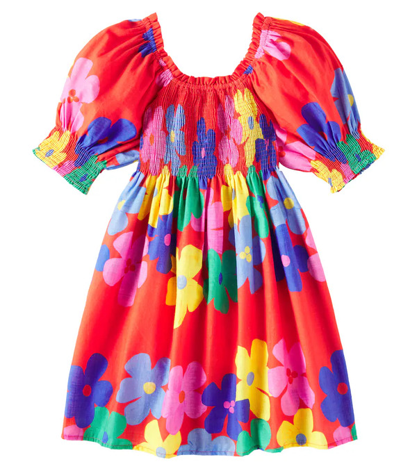  Fabula Fabula Floral Shirred Cotton Dress 