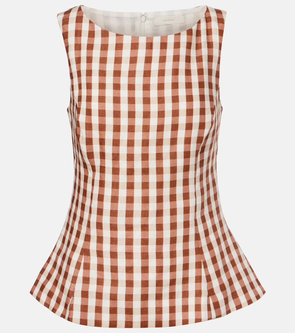  Faithfull Faithfull Ana Gingham Linen Top 