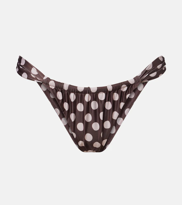  Faithfull Faithfull Andez Gathered Polka-dot Bikini Bottoms 