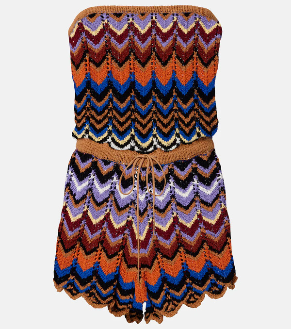  Faithfull Faithfull Azul Crochet Cotton-blend Romper 