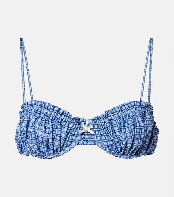  Faithfull Faithfull Moana Checked Bikini Top 