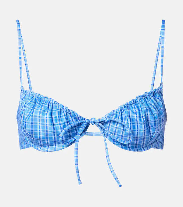  Faithfull Faithfull Ombra Checked Bikini Top 