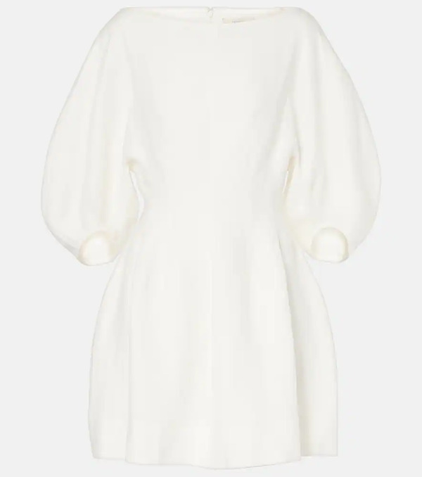  Faithfull Faithfull Puff-sleeve Linen Minidress 