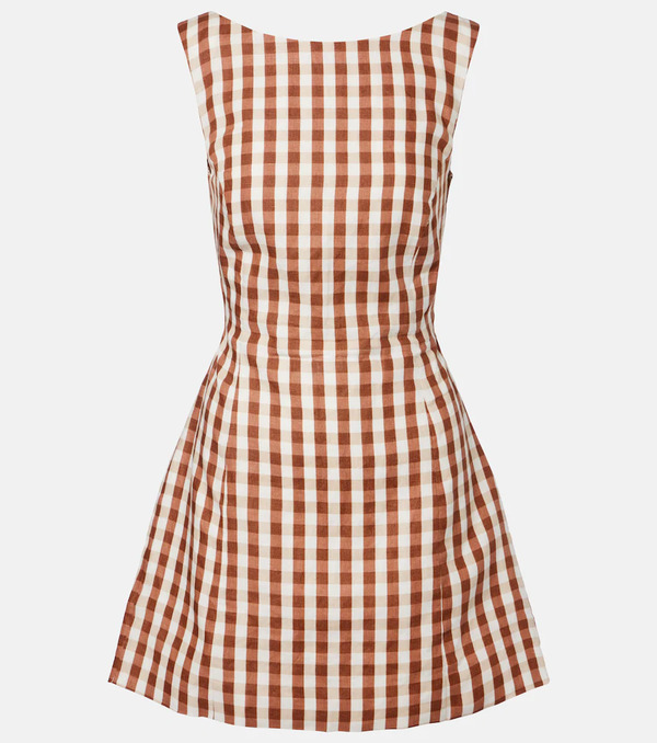  Faithfull Faithfull Sofia Gingham Linen Minidress 