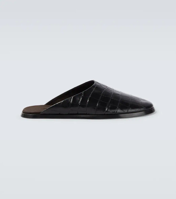  Fear Of God Fear Of God Croc-effect Leather Mules 