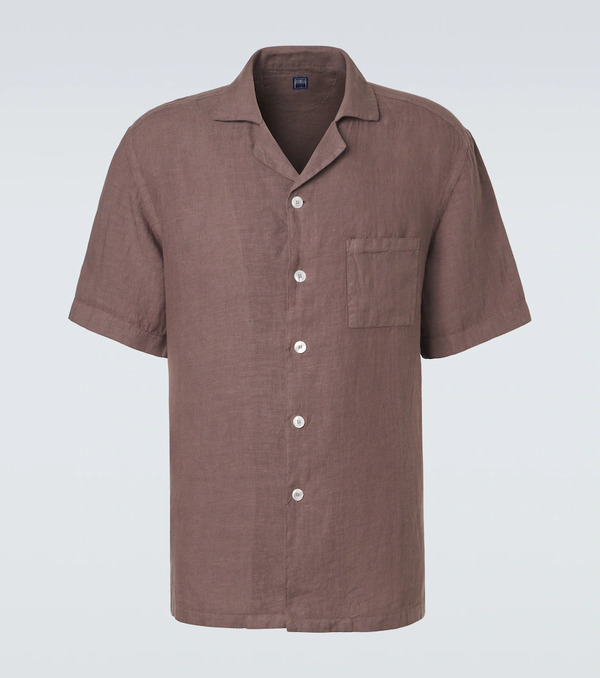  Fedeli Fedeli Linen Bowling Shirt 