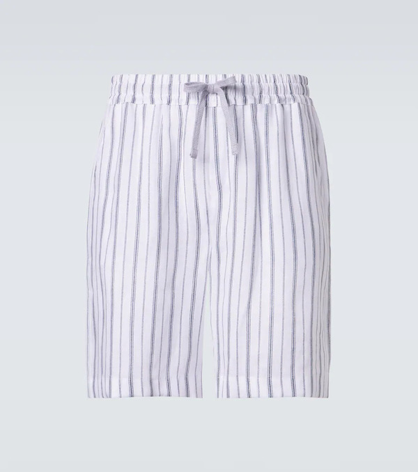  Fedeli Fedeli Striped Linen Bermuda Shorts 