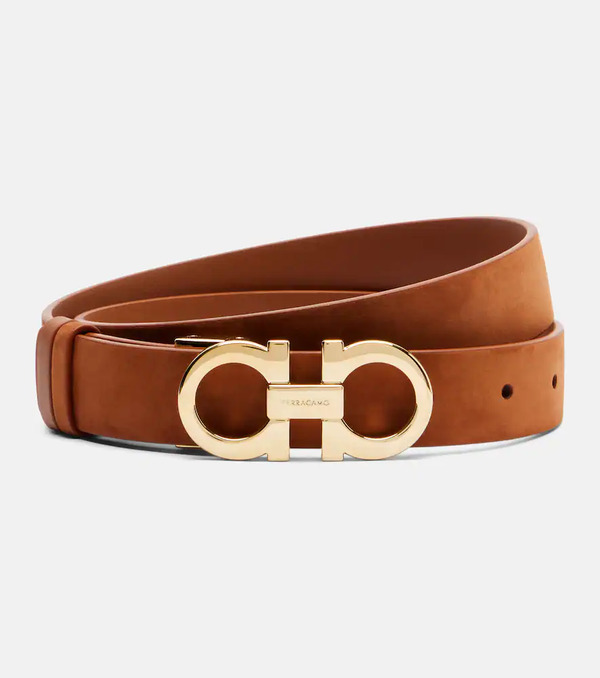  Ferragamo Ferragamo Gancio Mediterraneo Leather Belt 