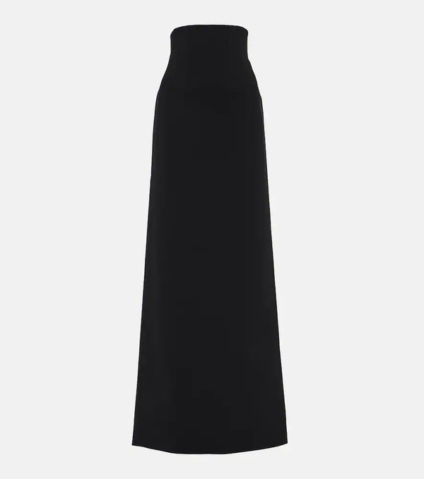  Ferragamo Ferragamo High-rise Wool-blend Maxi Skirt 