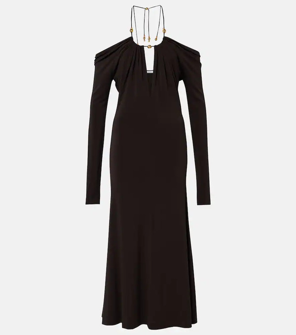  Ferragamo Ferragamo Off-shoulder Midi Dress 