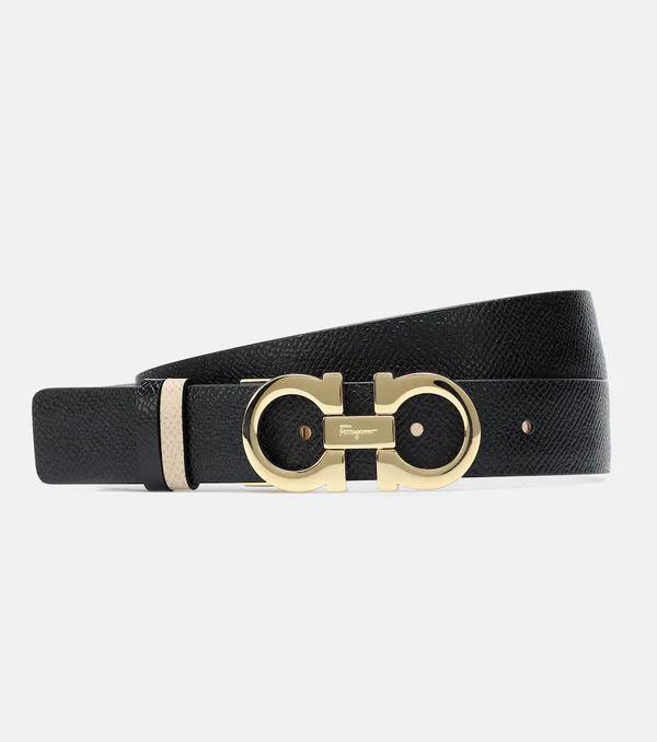  Ferragamo Ferragamo Reversible Gancini Leather Belt 