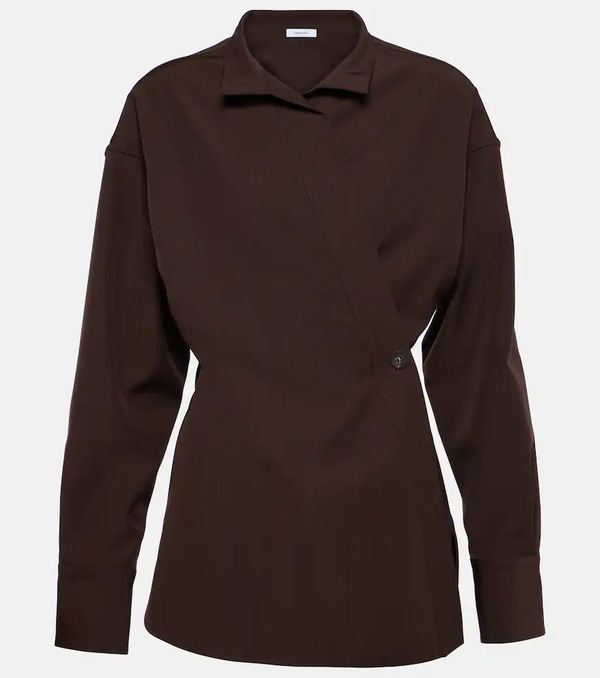  Ferragamo Ferragamo Wrap Wool Shirt 