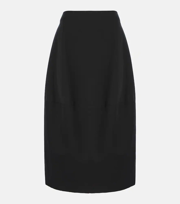  Fforme Fforme Skye Cotton And Wool Midi Skirt 