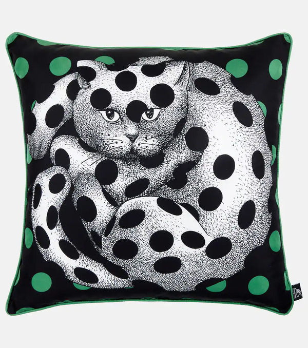  Fornasetti Fornasetti High Fidelity Printed Silk Cushion 