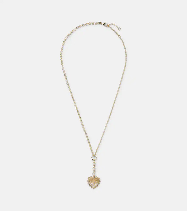  Foundrae Foundrae Heart Medium 18kt Gold Chain Necklace With Diamonds 