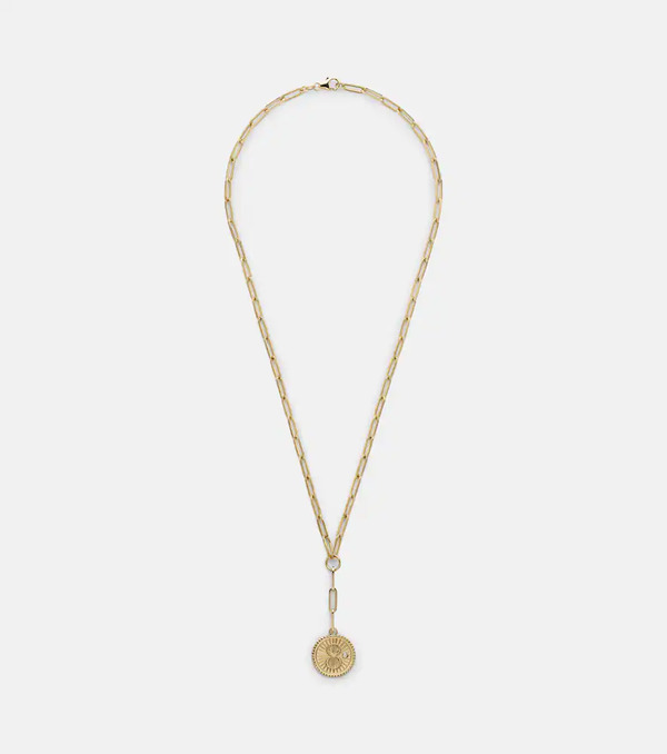  Foundrae Foundrae Karma Clip 18kt Gold Chain Necklace With Diamonds 