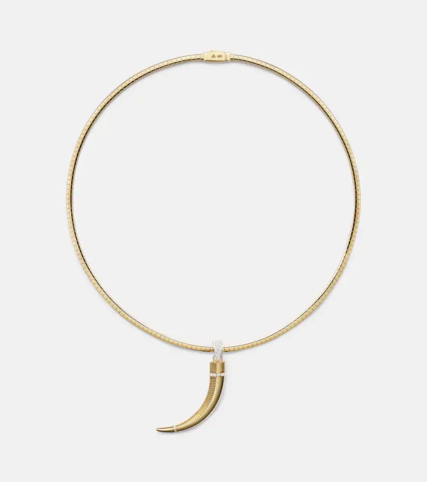  Foundrae Foundrae 18kt Gold Necklace With Diamonds 