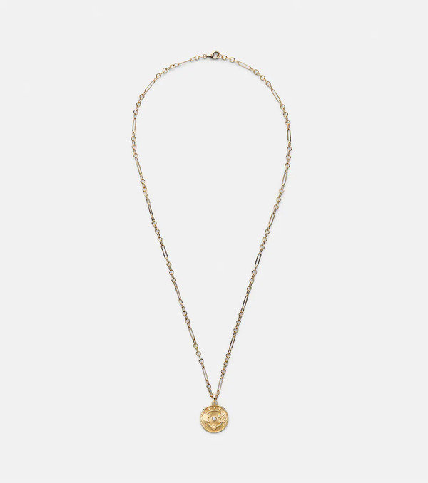  Foundrae Foundrae Strength 18kt Gold Pendant Necklace With Diamond 