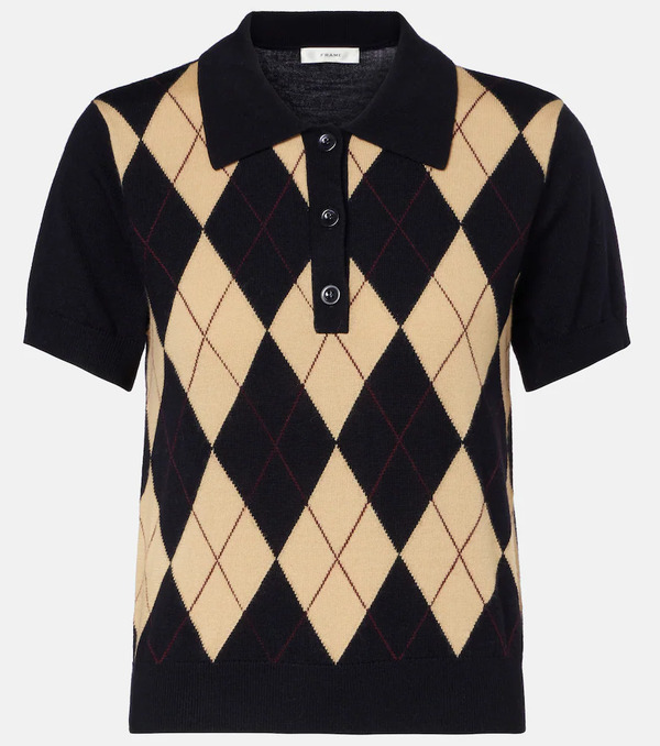  Frame Frame Argyle Wool Polo Shirt 