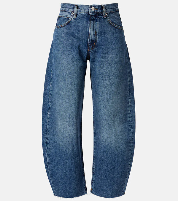  Frame Frame Bubble Crop Barrel-leg Jeans 