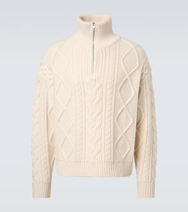  Frame Frame Cable-knit Wool And Cashmere Sweater 