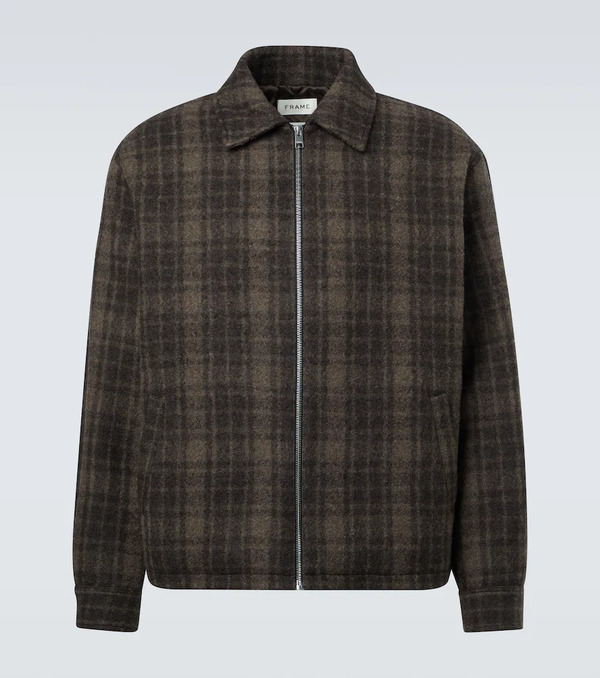  Frame Frame Checked Virgin Wool Blouson Jacket 