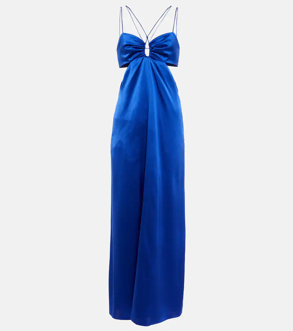  Frame Frame Cutout Silk-blend Maxi Dress 