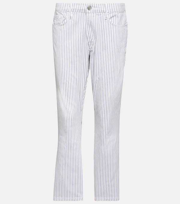  Frame Frame Le Crop Mini Striped Mid-rise Bootcut Jeans 