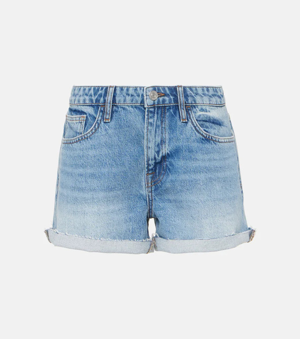  Frame Frame Le Grand Garcon High-rise Denim Shorts 