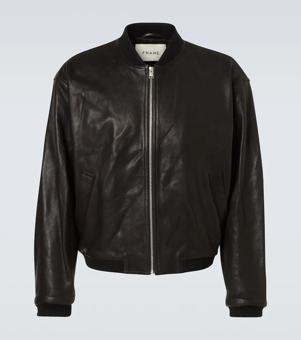  Frame Frame Leather Bomber Jacket 