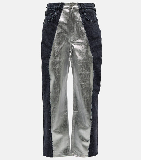  Frame Frame Pieced Mid-rise Straight Jeans 