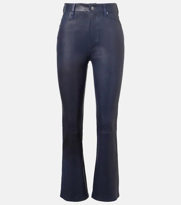  Frame Frame Reboot Crop Leather Bootcut Pants 